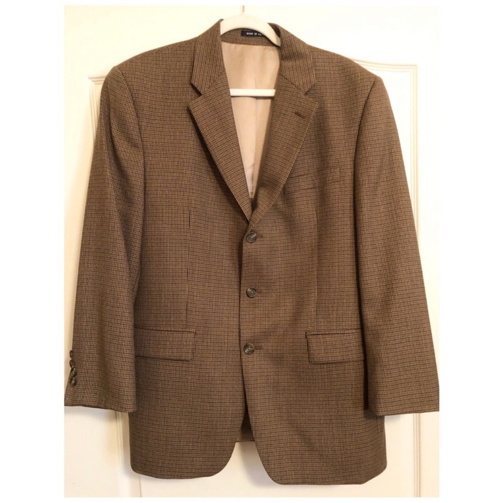 Vtg Ralph Lauren Classic Tweed Wool Blazer Jacket Sport Coat 41R